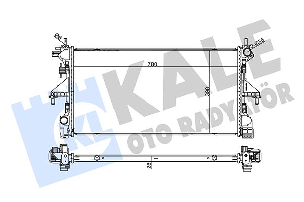 RADYATÖR  FIAT DUCATO IV 2015- PEUGEOT BOXER CITROEN JUMPER  (MT) AL/PL/BRZ 26 MM (780X398X26) – KL355660