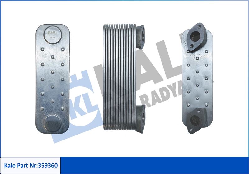 MOTOR YAĞ SOĞUTUCU  MERCEDES BENZ AXOR 02<0 ; AXOR 2 04=> ; MK 87<96 ; NG 73<96 ; SK 87<96 ; O303 74  ÇELİK - KL359360