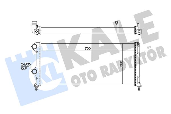 RADYATÖR MEKANİK FIAT DOBLO 1.3/1.9 JTD 01<10 (MT) (AC/NAC) - KL363115