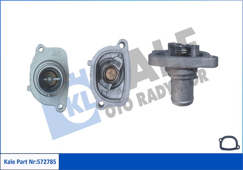 (87 °C) TERMOSTAT + FLANŞ FIAT BRAVA / BRAVO / IDEA / MAREA / PALIO / PUNTO / STILO – LANCIA MUSA /  ALIO / PUNTO / STILO – LANCIA MUSA / – KL572785