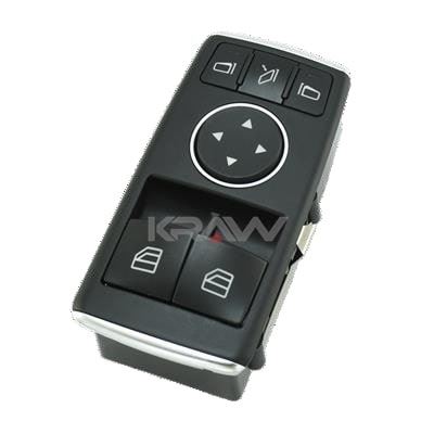 MERCEDES CAM ACMA SALTERI SOL (AYNA KATLAMALI, IKILI, SIYAH 9107) C204 11> R231 12>
