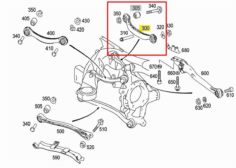 MERCEDES DENGE KOL BURCU (KAMBER ACISI) C219 05>10 W211 02>08 S211 03>09 R230 06>12