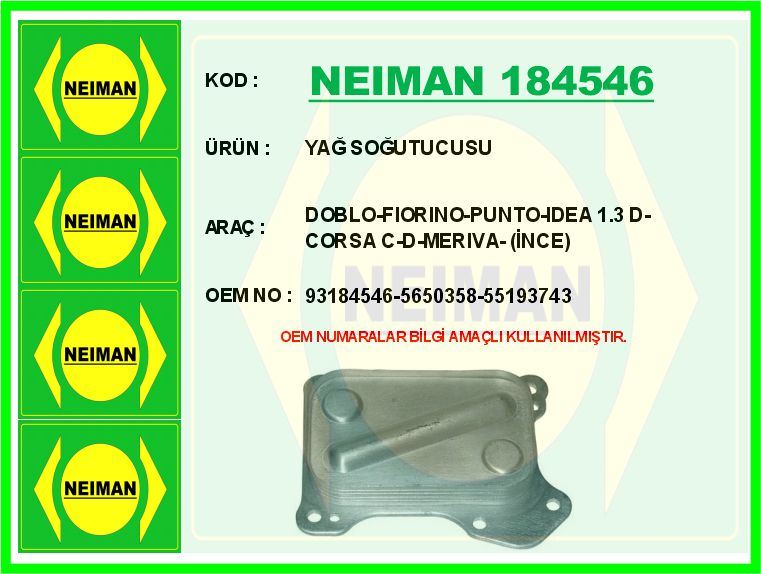 FIAT MOTOR YAG SOGUTUCU RADYATORU ALBEA DOBLO FIORINO PUNTO 500 MERIVA A CORSA C-D COMBO TIGRA 1.3 MJET C