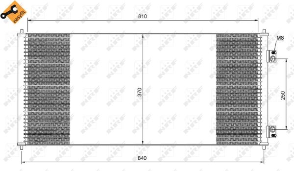 FORD KLIMA RADYATORU (KONDANSER) TRANSIT V184 2.0TDCI / 2.4 TDCI 00>06