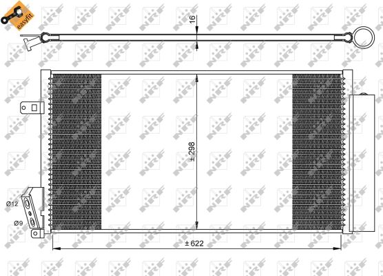 FIAT KLIMA RADYATORU FIAT DOBLO 10> COMBO 12> 1.3 DMTJ 1.6 DMTJ 2.0 DMTJ (669x293x16)