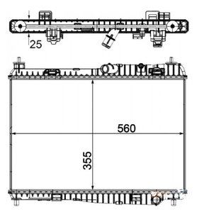 FORD MOTOR SU RADYATORU FIESTA 1,25 16V / 1,4 16V 08 /> B MAX 1,4 16V 12 />  (350x558x18)