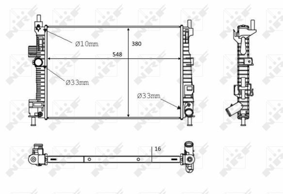 FORD MOTOR SU RADYATORU FOCUS 1.6 TDCI 11>17