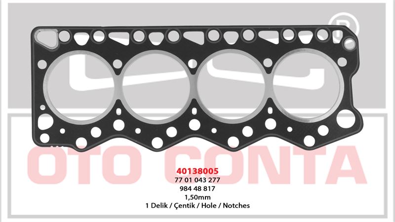FIAT SILINDIR KAPAK CONTASI (95,3MM 1,50MM) MASTER DUCATO DAILY 2,5TD 94>00