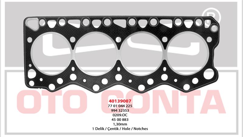 FIAT SILINDIR KAPAK CONTASI BOXER JUMPER DUCATO (00 06) MASTER S9W (1.30MM) / (1 CENTIK) / (94.40MM) 2.8T