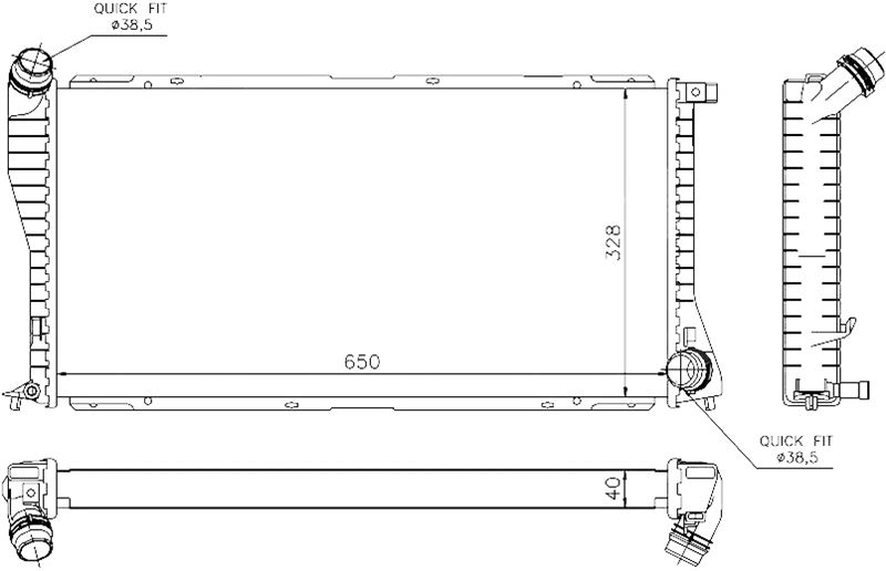 BMW MOTOR SU RADYATORU BMW E39 M47 M57 98>04