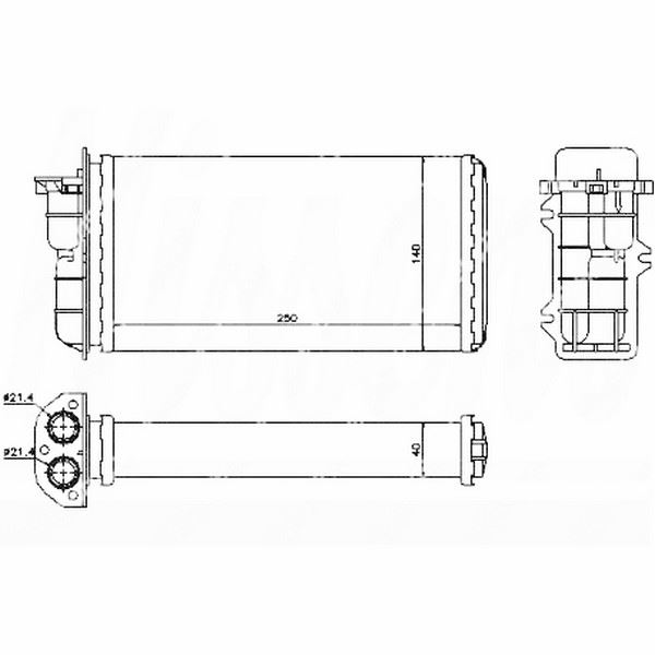 FIAT KALORIFER RADYATORU MAREA (250x140x32)