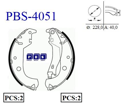 FIAT ARKA FREN BALATASI PABUC DOBLO ALBEA 1,2 / 1,3 / 1,4 / 1,6 / 1,9 (TRW MODEL)
