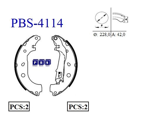 FIAT ARKA FREN BALATASI PABUC DOBLO II III IDEA ALBEA 1,3 / 1,4 / 1,6 / 1,9