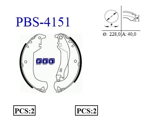 FIAT ARKA FREN BALATASI PABUC DOBLO ALBEA 1,2 / 1,3 / 1,4 / 1,6 / 1,9 (BENDIX MODEL)