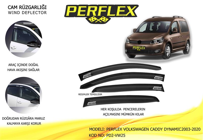 VAG CAM RUZGARLIGI MUGEN TIP 2 PARCA CADDY DYNAMIC 2003-2020