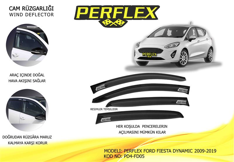 FORD CAM RUZGARLIGI MUGEN TIP 4 PARCA FIESTA DYNAMIC 09-19