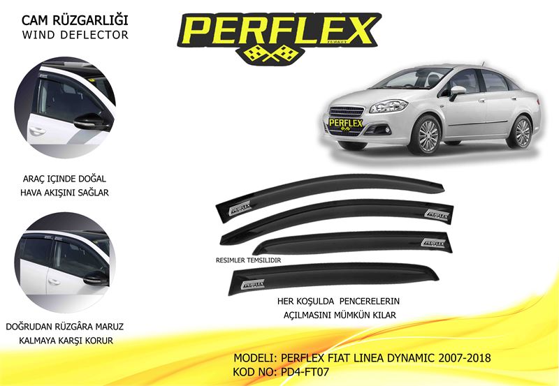FIAT CAM RUZGARLIGI MUGEN TIP 4 PARCA LINEA  DYNAMIC 07>18
