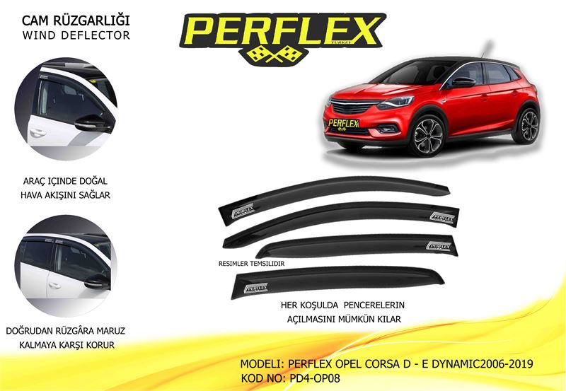 OPEL CAM RUZGARLIGI MUGEN TIP 4 PARCA CORSA D – E DYNAMIC 2006-2019