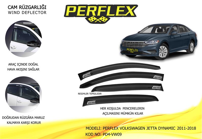 VAG CAM RUZGARLIGI MUGEN TIP 4 PARCA JETTA DYNAMIC 2011-2018