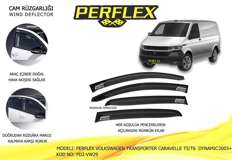 VAG CAM RUZGARLIGI MUGEN TIP 4 PARCA TRANSPORTER CARAVELLE T5/T6  DYNAMIC 2003>
