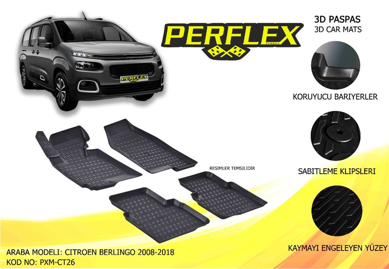 PSA PASPAS 3D HAVUZLU X-MAT BERLINGO 08>18