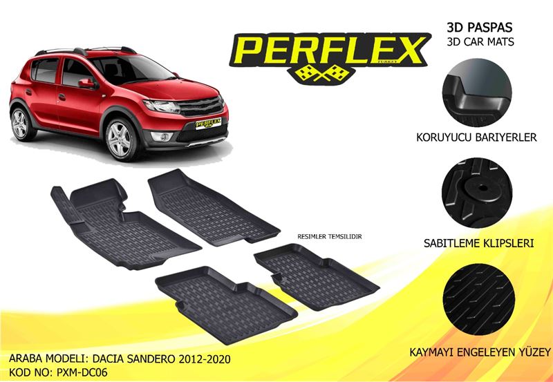 RENAULT PASPAS 3D HAVUZLU X-MAT SANDERO  2007-2012