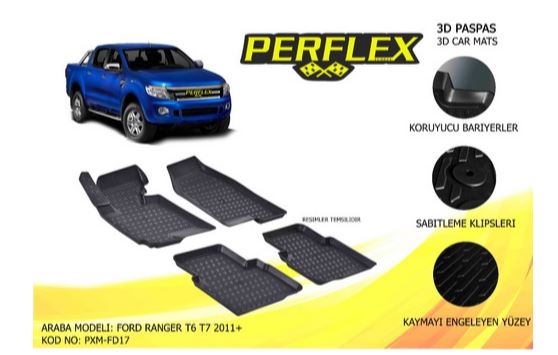 FORD IC PASPAS 3D HAVUZLU X-MAT YENI KASA RANGER TKE T7 11>