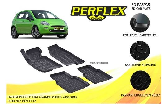 FIAT PASPAS 3D HAVUZLU X-MAT GRANDE PUNTO 07>18