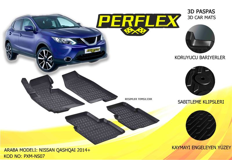 NISSAN PASPAS 3D HAVUZLU X-MAT NISSAN QASHQAI 2013-> J11 KASA