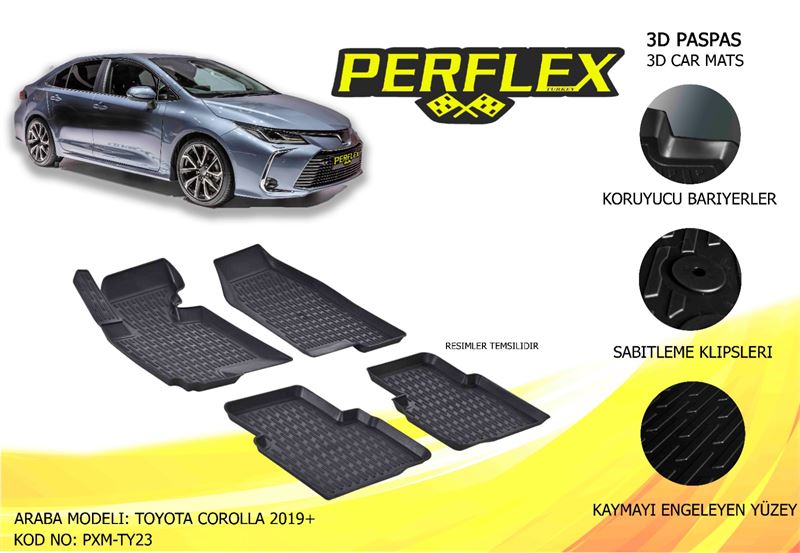 TOYOTA PASPAS 3D HAVUZLU X-MAT TOYOTA COROLLA 2019->