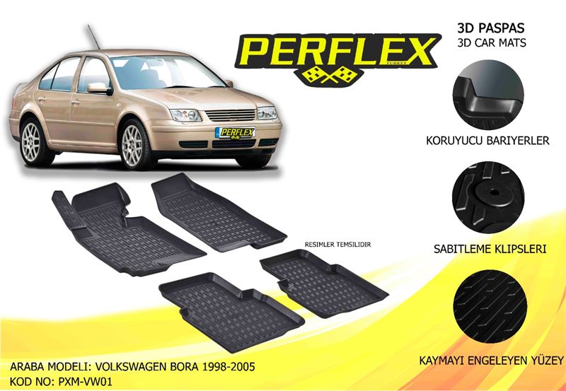 VAG PASPAS 3D HAVUZLU X-MAT BORA 1998-2005