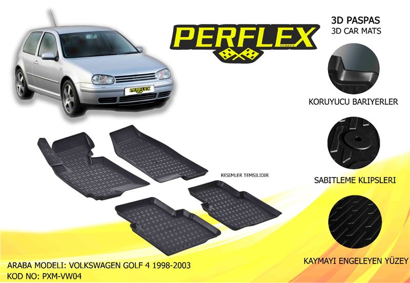 VAG PASPAS 3D HAVUZLU X-MAT GOLF 4 1998-2003