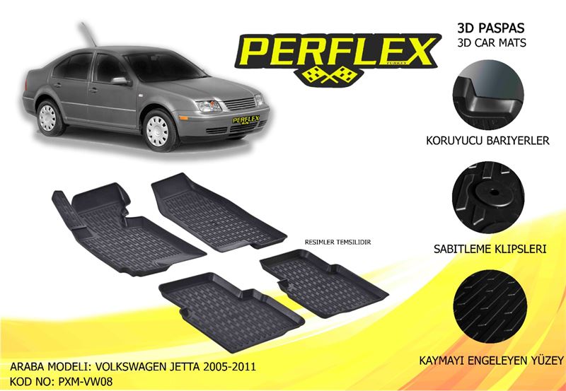 VAG PASPAS 3D HAVUZLU X-MAT JETTA 2005-2011