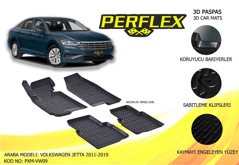 VAG PASPAS 3D HAVUZLU X-MAT JETTA  2011-2019