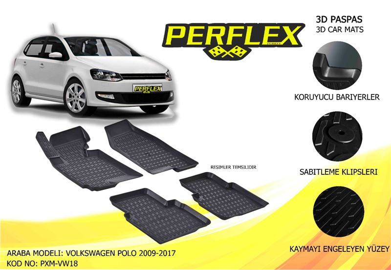 VAG PASPAS 3D HAVUZLU X-MAT POLO  2009-2017
