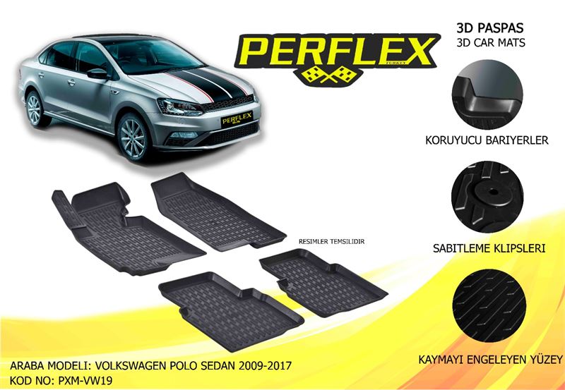 VAG PASPAS 3D HAVUZLU X-MAT POLO SEDAN 2009-2017