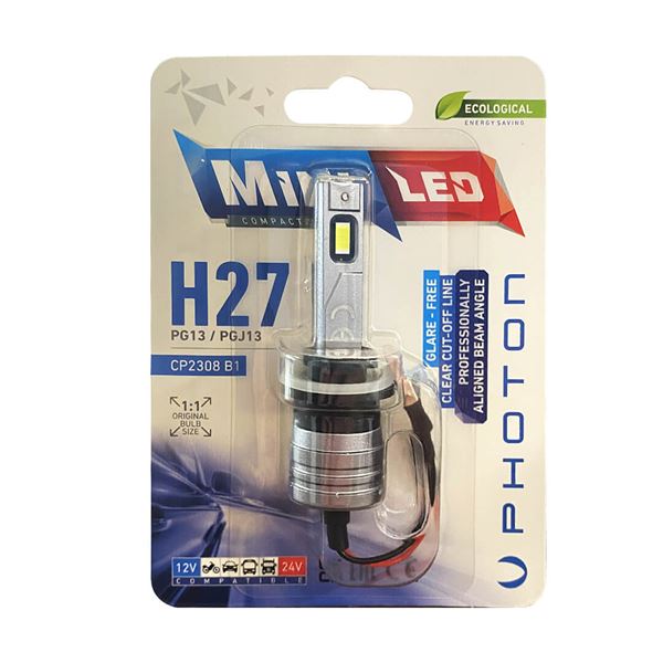 UNIVERSAL MINI H27 12-24V COMPACT LED (TEKLI BLISTER)
