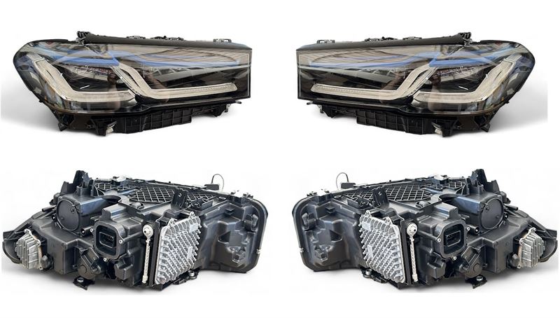 BMW KOMPLE FAR HID LAZER XENON SAG SOL BEYINLER UZERINDE TAK CALISTIR BMW G30 LCI G80 20>