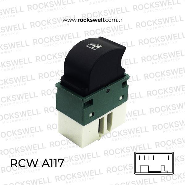 FIAT CAM ACMA KAPAMA ANAHTARI SOL DOBLO II IC BEYAZ (5 FIS)