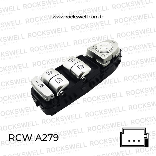 MERCEDES CAM ACMA KAPAMA ANAHTARI SOL DORTLU W213 W222 SIYAH 8Q54