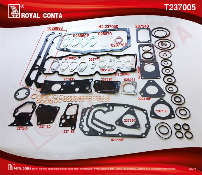 FIAT MOTOR TAKIM CONTASI YARIM KECESIZ DUCATO BOXER 2,5 DUZ