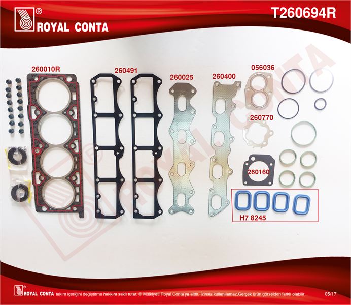 FIAT UST TAKIM CONTASI (V.REINZ KECE SUBAP LASTIKLI TK) PALIO MAREA SIENA BRAVA 1.6 16V