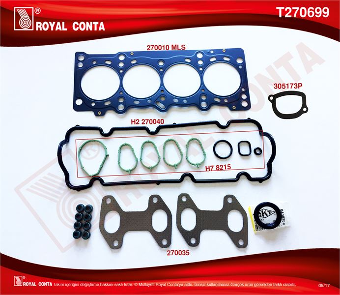 FIAT UST TAKIM CONTASI SKT KECELI VE SUBAP LASTIKLI PALIO 1,2 8V YM