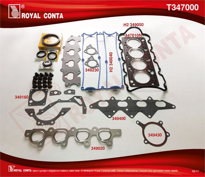 FORD MOTOR TAKIM CONTASI (KECELI+SUBAP LASTIKLI) S,K,C DAHIL ESCORT MONDEO II 1,8 16V 92>00