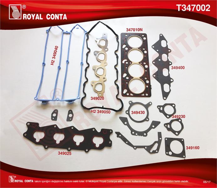 FORD MOTOR TAKIM CONTASI (KECESIZ+SUBAP LASTIKSIZ) S,K,C DAHIL ESCORT MONDEO II 1,8 16V 92>00
