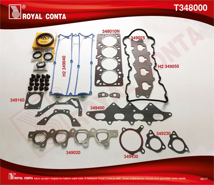 FORD MOTOR TAKIM CONTASI (KECELI+SUBAP LASTIKLI) S,K,C DAHIL MONDEO I / II 2,0 16V 92>00