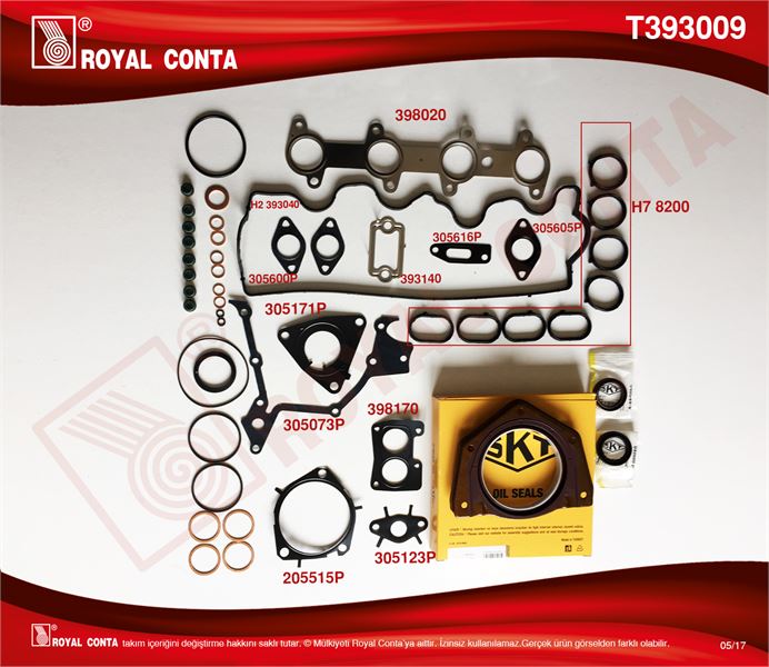 FIAT MOTOR TAKIM CONTA FIAT BRAVO II 1.9D 07>14 DOBLO 1.9D JTD 01> IDEA 1.9 JTD 04> STILO 1.9 D 05>08 ALF
