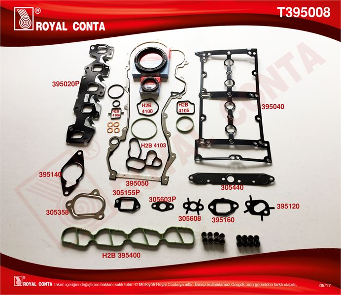 FIAT MOTOR TAKIM CONTASI (ALT / UST FULL) CORTECO KECELI REINZ SUBAP LASTIKLI S,K,C HARIC DOBLO PALIO ALB