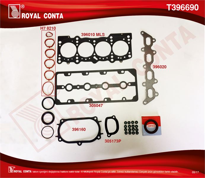 FIAT UST TAKIM CONTASI REINZ KECELI VE SUBAP LASTIKLI PALIO ALBEA 1,2 16V