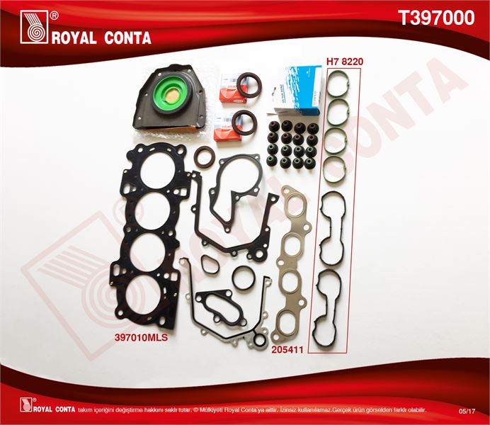 FORD MOTOR TAKIM CONTA (REINZ KECELI SUBAP LASTIKLI) S,K,C DAHIL FOCUS 1,6 16V ZETEC S / DURATEC EFI 98>0